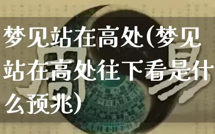 梦见站在高处(梦见站在高处往下看是什么预兆)_https://www.nbtfsb.com_国学动态_第1张