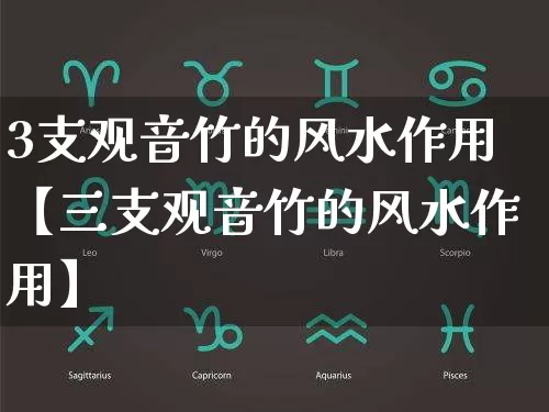 3支观音竹的风水作用【三支观音竹的风水作用】_https://www.nbtfsb.com_周公解梦_第1张