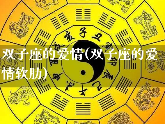 双子座的爱情(双子座的爱情软肋)_https://www.nbtfsb.com_五行风水_第1张