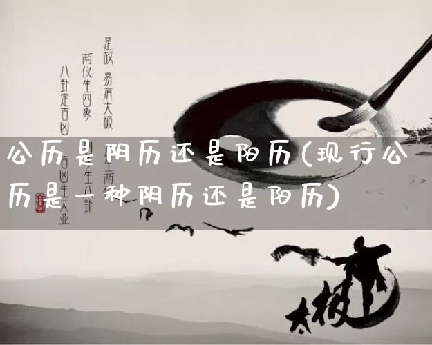公历是阴历还是阳历(现行公历是一种阴历还是阳历)_https://www.nbtfsb.com_易经起名_第1张