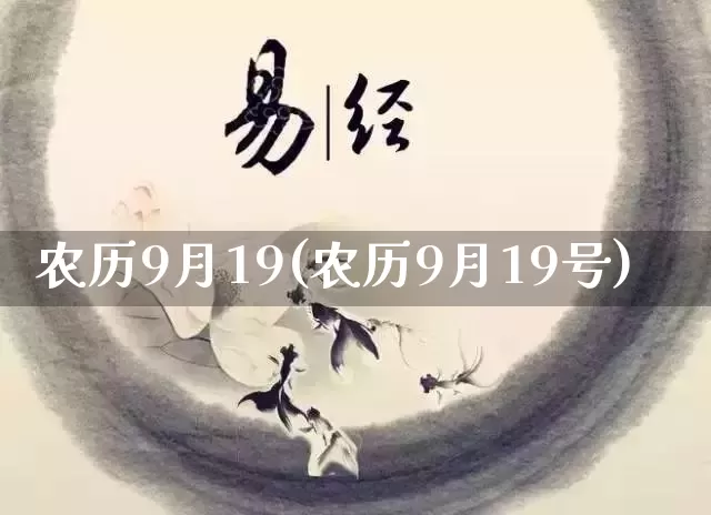 农历9月19(农历9月19号)_https://www.nbtfsb.com_国学动态_第1张