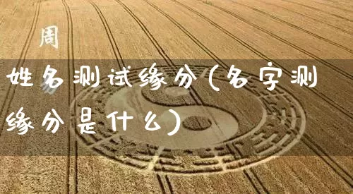 姓名测试缘分(名字测缘分是什么)_https://www.nbtfsb.com_生肖星座_第1张