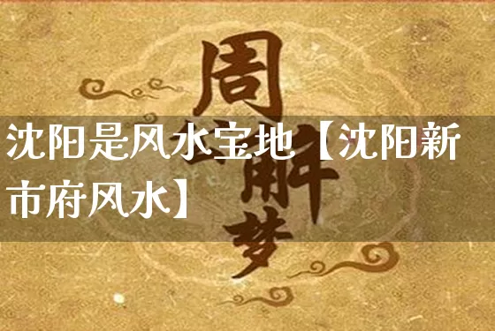 沈阳是风水宝地【沈阳新市府风水】_https://www.nbtfsb.com_国学动态_第1张