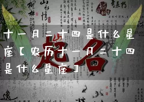 十一月二十四是什么星座【农历十一月二十四是什么星座】_https://www.nbtfsb.com_八字算命_第1张