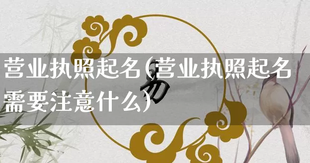 营业执照起名(营业执照起名需要注意什么)_https://www.nbtfsb.com_周公解梦_第1张