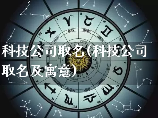 科技公司取名(科技公司取名及寓意)_https://www.nbtfsb.com_周公解梦_第1张