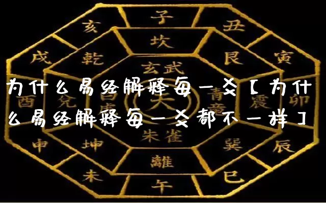 为什么易经解释每一爻【为什么易经解释每一爻都不一样】_https://www.nbtfsb.com_周公解梦_第1张