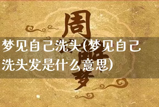 梦见自己洗头(梦见自己洗头发是什么意思)_https://www.nbtfsb.com_易经起名_第1张
