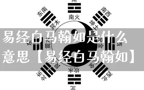 易经白马翰如是什么意思【易经白马翰如】_https://www.nbtfsb.com_五行风水_第1张