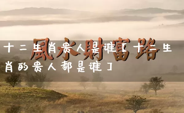 十二生肖贵人是谁【十二生肖的贵人都是谁】_https://www.nbtfsb.com_国学动态_第1张