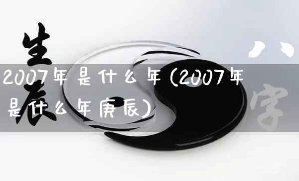 2007年是什么年(2007年是什么年庚辰)_https://www.nbtfsb.com_国学动态_第1张