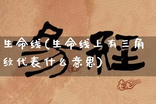 生命线(生命线上有三角纹代表什么意思)_生肖星座_第1张_易东行 生命线(生命线上有三角纹代表什么意思)_https://www.nbtfsb.com_生肖星座_第1张