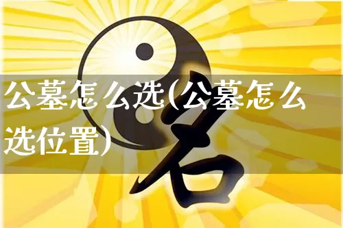 公墓怎么选(公墓怎么选位置)_https://www.nbtfsb.com_五行风水_第1张