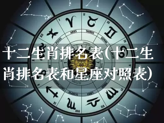 十二生肖排名表(十二生肖排名表和星座对照表)_https://www.nbtfsb.com_易经起名_第1张