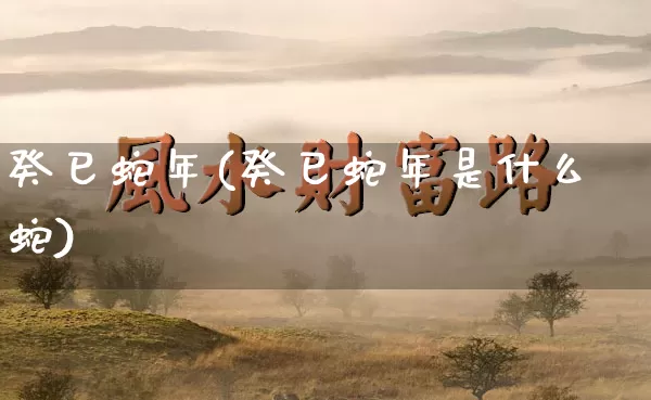 癸巳蛇年(癸巳蛇年是什么蛇)_https://www.nbtfsb.com_周公解梦_第1张