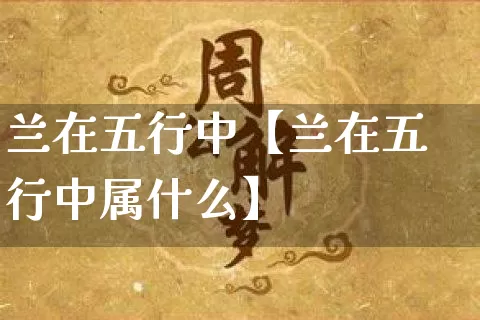 兰在五行中【兰在五行中属什么】_https://www.nbtfsb.com_八字算命_第1张