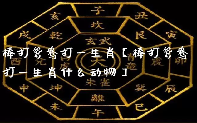 棒打鸳鸯打一生肖【棒打鸳鸯打一生肖什么动物】_https://www.nbtfsb.com_生肖星座_第1张