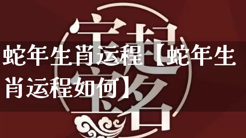 蛇年生肖运程【蛇年生肖运程如何】_https://www.nbtfsb.com_五行风水_第1张