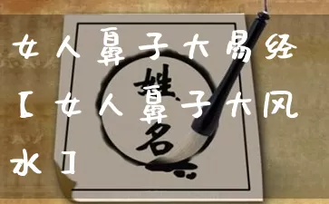 女人鼻子大易经【女人鼻子大风水】_https://www.nbtfsb.com_国学动态_第1张