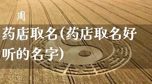 药店取名(药店取名好听的名字)_https://www.nbtfsb.com_易经起名_第1张