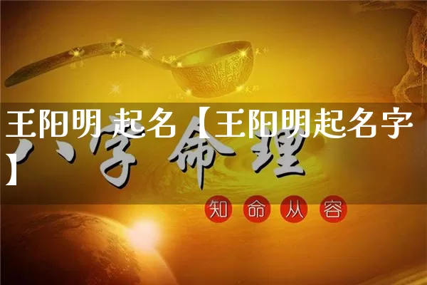 王阳明 起名【王阳明起名字】_https://www.nbtfsb.com_国学动态_第1张