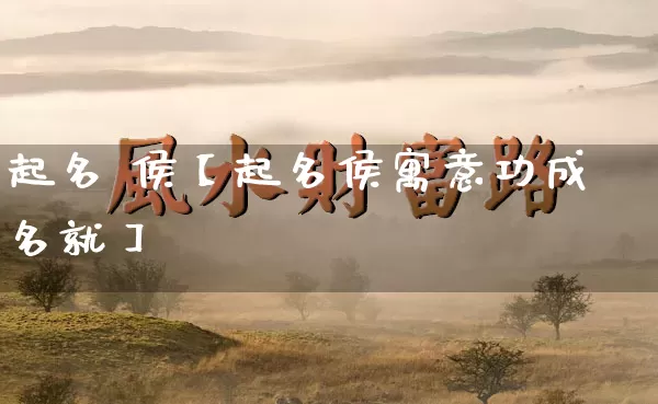 起名 侯【起名侯寓意功成名就】_https://www.nbtfsb.com_五行风水_第1张