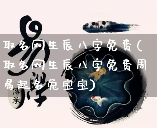 取名网生辰八字免费(取名网生辰八字免费周易起名兔宝宝)_https://www.nbtfsb.com_八字算命_第1张