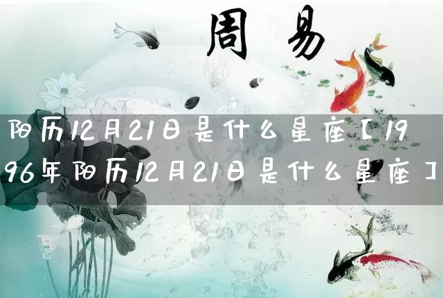 阳历12月21日是什么星座【1996年阳历12月21日是什么星座】_https://www.nbtfsb.com_国学动态_第1张