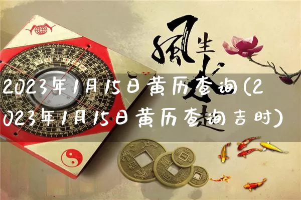 2023年1月15日黄历查询(2023年1月15日黄历查询吉时)_https://www.nbtfsb.com_五行风水_第1张