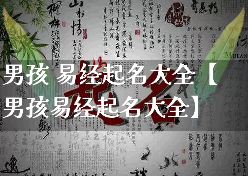 男孩 易经起名大全【男孩易经起名大全】_https://www.nbtfsb.com_周公解梦_第1张
