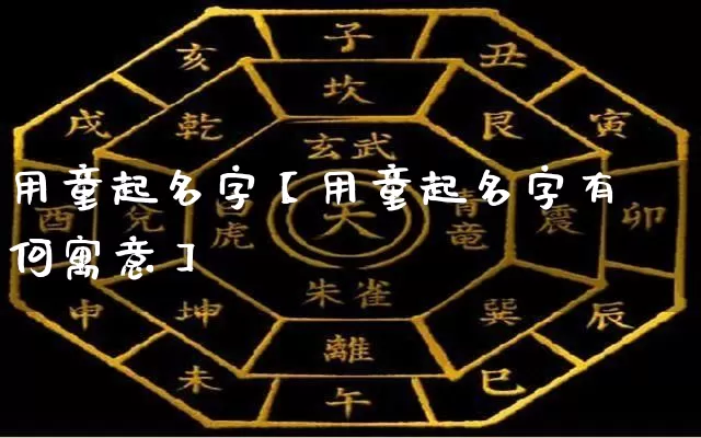 用童起名字【用童起名字有何寓意】_https://www.nbtfsb.com_五行风水_第1张