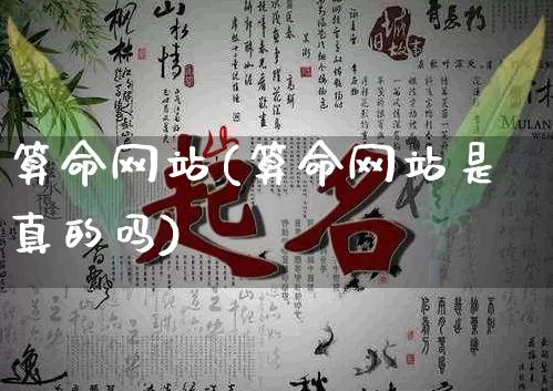 算命网站(算命网站是真的吗)_https://www.nbtfsb.com_易经起名_第1张