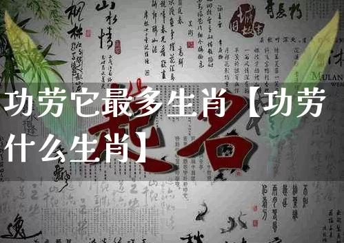 功劳它最多生肖【功劳什么生肖】_https://www.nbtfsb.com_生肖星座_第1张