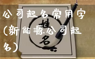 公司起名常用字(新能源公司起名)_https://www.nbtfsb.com_五行风水_第1张