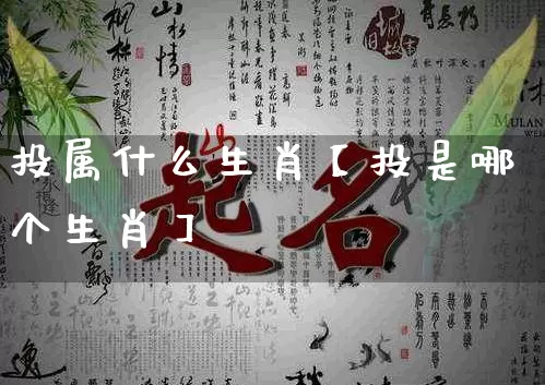 投属什么生肖【投是哪个生肖】_https://www.nbtfsb.com_八字算命_第1张