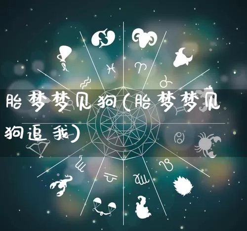 胎梦梦见狗(胎梦梦见狗追我)_https://www.nbtfsb.com_国学动态_第1张