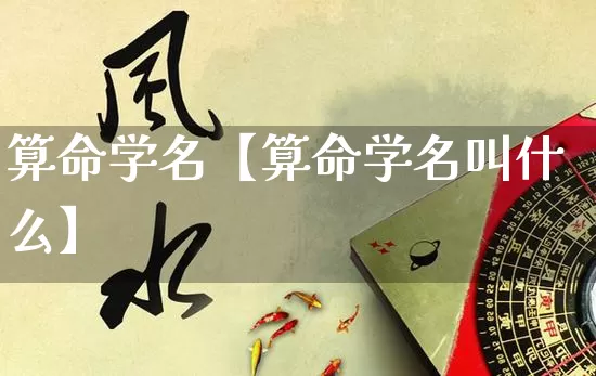 算命学名【算命学名叫什么】_https://www.nbtfsb.com_八字算命_第1张