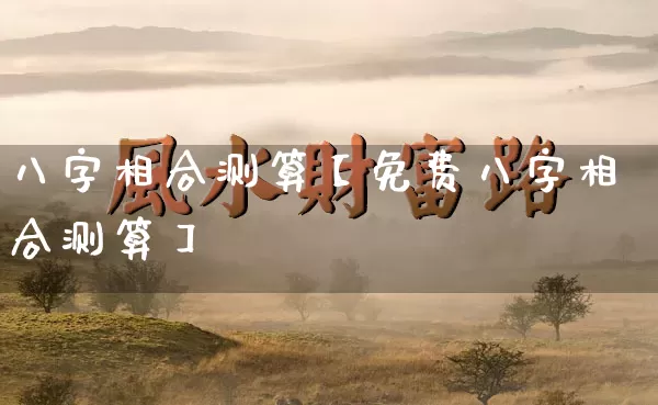 八字相合测算【免费八字相合测算】_https://www.nbtfsb.com_国学动态_第1张