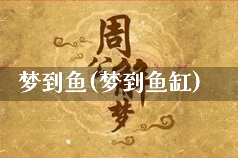 梦到鱼(梦到鱼缸)_https://www.nbtfsb.com_国学动态_第1张