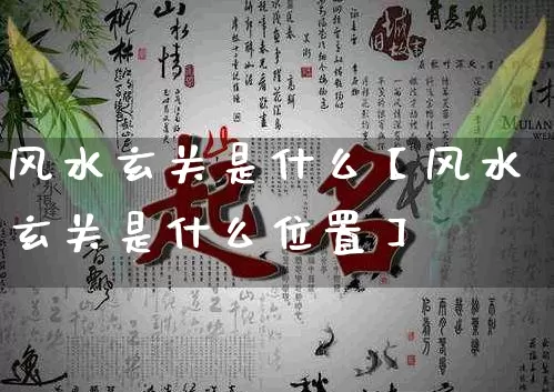 风水玄关是什么【风水玄关是什么位置】_https://www.nbtfsb.com_生肖星座_第1张