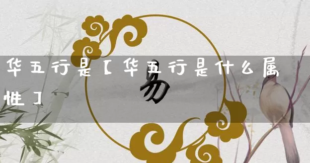 华五行是【华五行是什么属性】_https://www.nbtfsb.com_八字算命_第1张
