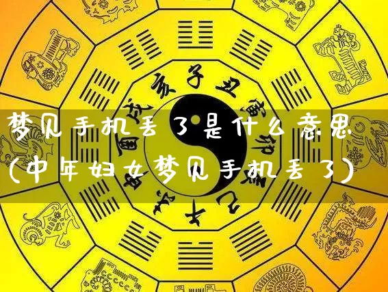 梦见手机丢了是什么意思(中年妇女梦见手机丢了)_https://www.nbtfsb.com_易经起名_第1张