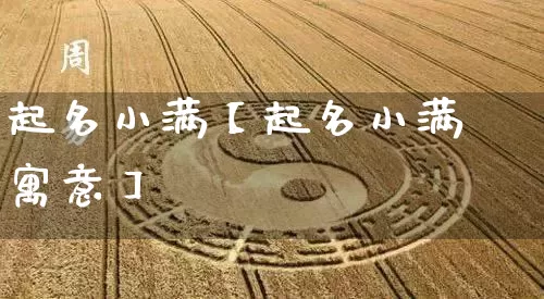起名小满【起名小满寓意】_https://www.nbtfsb.com_五行风水_第1张