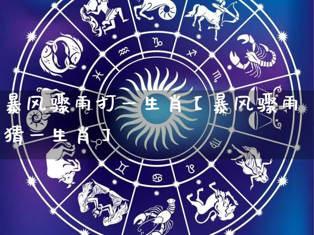 暴风骤雨打一生肖【暴风骤雨猜一生肖】_https://www.nbtfsb.com_生肖星座_第1张