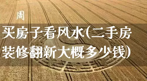 买房子看风水(二手房装修翻新大概多少钱)_https://www.nbtfsb.com_国学动态_第1张