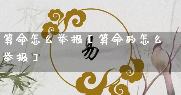 算命怎么举报【算命的怎么举报】_https://www.nbtfsb.com_八字算命_第1张