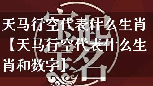 天马行空代表什么生肖【天马行空代表什么生肖和数字】_https://www.nbtfsb.com_道源国学_第1张