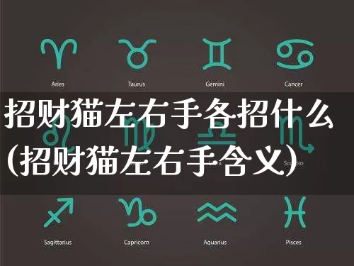 招财猫左右手各招什么(招财猫左右手含义)_https://www.nbtfsb.com_五行风水_第1张