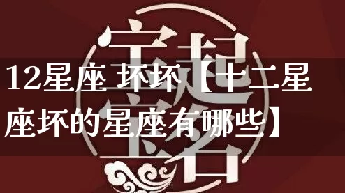 12星座 坏坏【十二星座坏的星座有哪些】_https://www.nbtfsb.com_易经起名_第1张