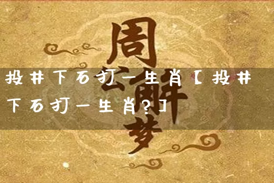 投井下石打一生肖【投井下石打一生肖?】_https://www.nbtfsb.com_国学动态_第1张